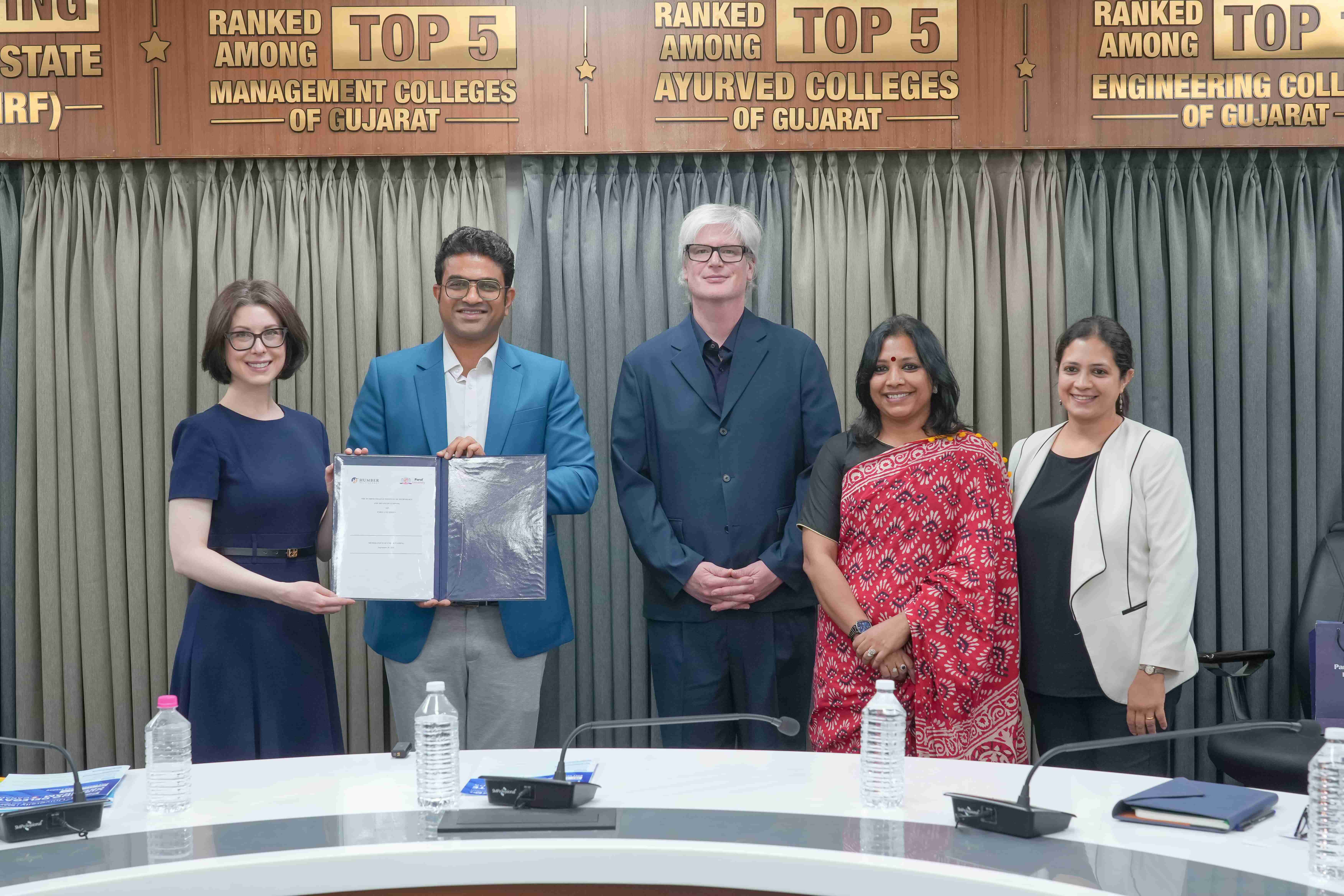 Delegates from Humber Collge Institute of Technology and Advanced Learning visited Parul University